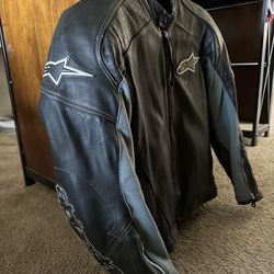 Alpine stars full cowhide leather jacket with Icon field armor striker vest