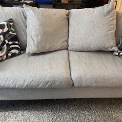 Gray Couch with Pillows 