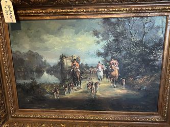 Fox hunt Painting 