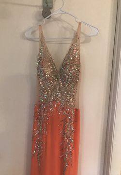 Beautiful coral prom dress size 10