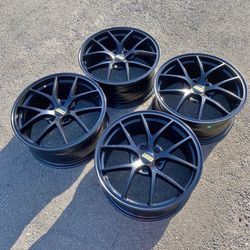 BBS RIA rims Style Matte Black Wheels 18in 8J +40 (5X114.3) rims wheels