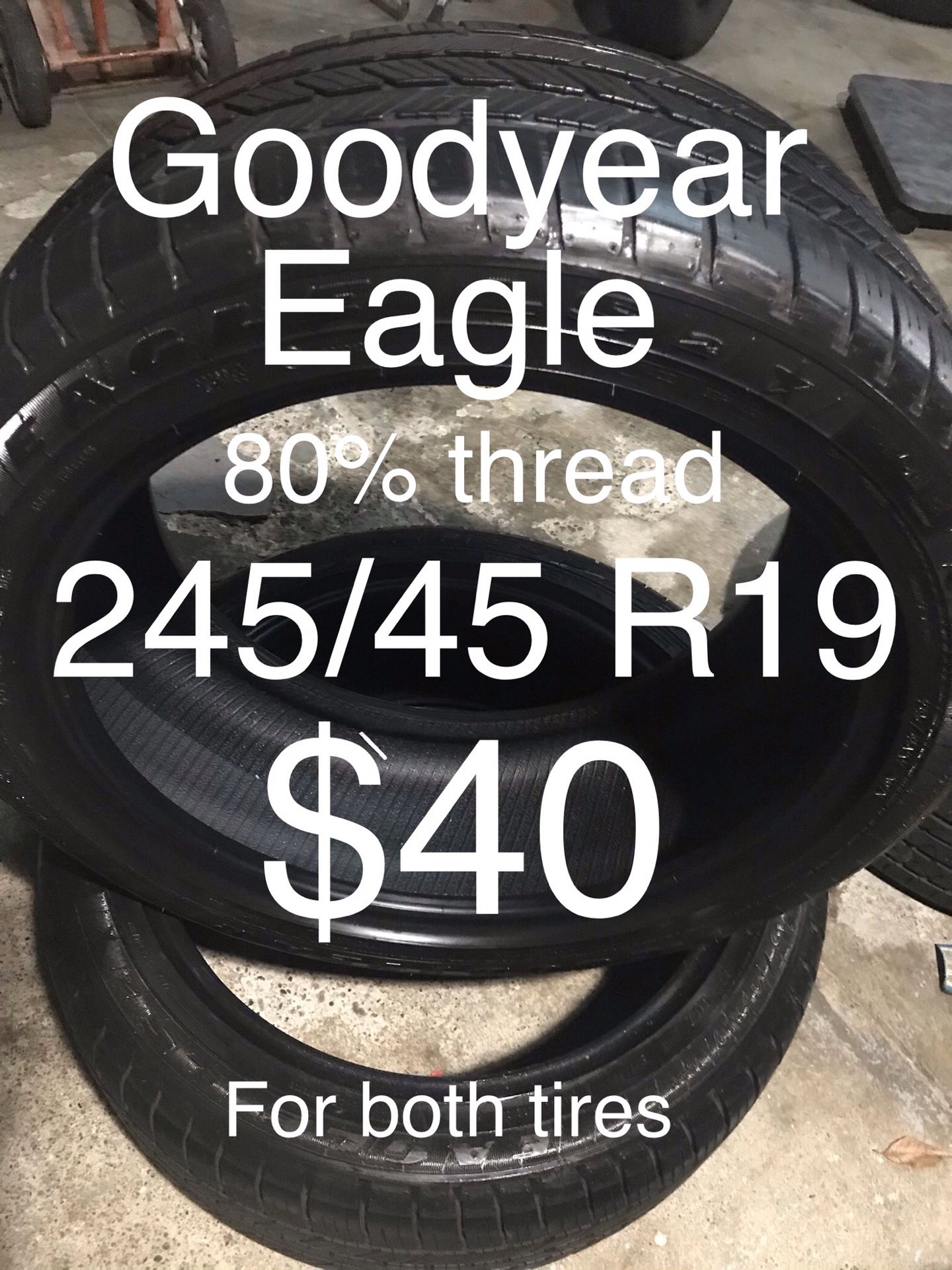 2 Goodyear Eagle 245/45 R19