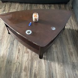 Coffee Table And Curio Cabinet 