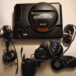 Sega Genesis 1601 System Console with Controllers & Games