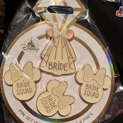 Disney Bride And Bride Squad Pins Set Of 4