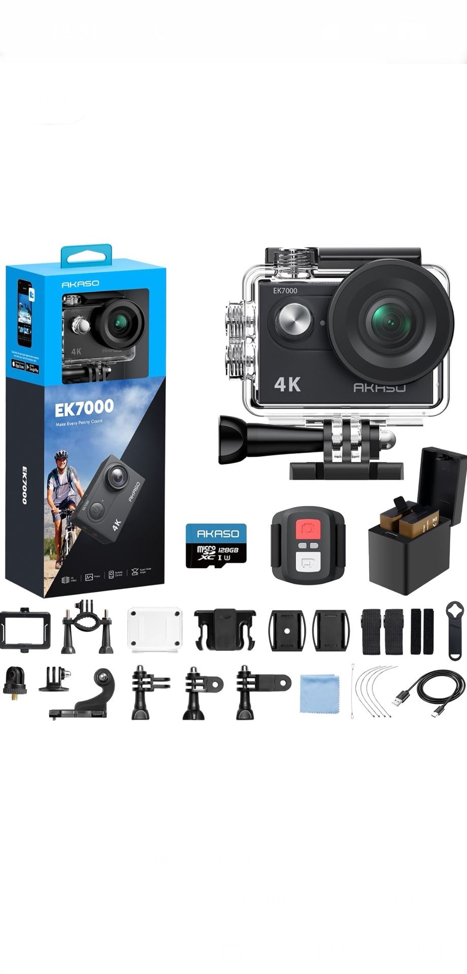 ❗️BRAND NEW❗️SEALED IN BOX❗️Not a GoPro — Affordable 4k 30FPS Action Camera with ALL ACCESSORIES!