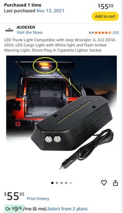 Jeep Wrangler JL Rear Cargo Light
