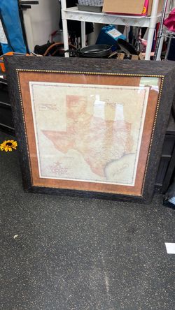 Texas map wall art