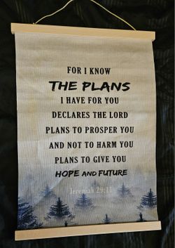 12x16 Bible Verse Wall Hanging new