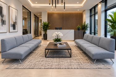 Gray Commercial Corporate Reception Sofas
