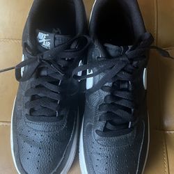 Black/white Nike Air Force Ones For Sale $65