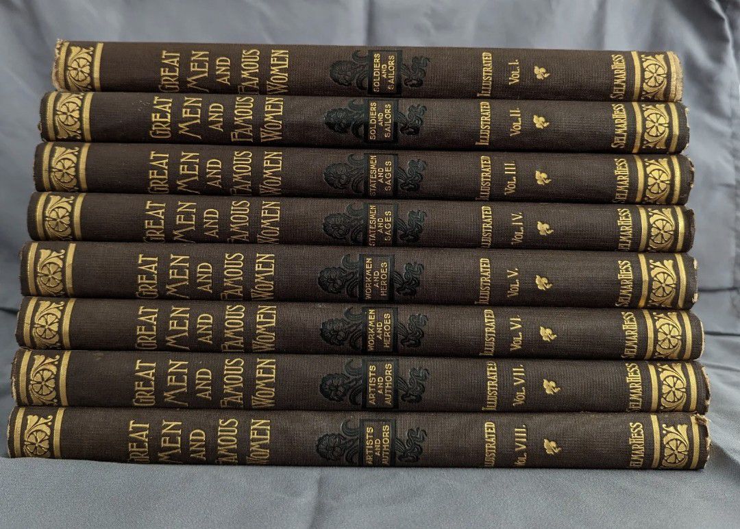 Great Men and Famous Women 1894 Selmar Hess 1st Edition 8 Volume Complete SET