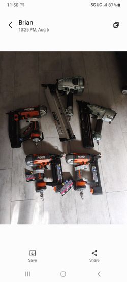 Metabo and rigid, framing and nail guns