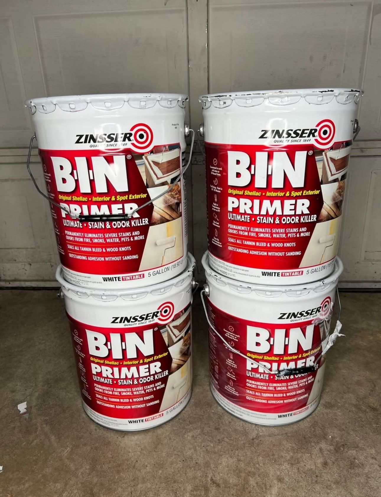 5 gal. B-I-N Shellac-Based White Interior Primer and Sealer