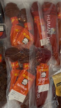 Human weaving and braiding hair also synthetic crochet hair