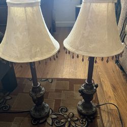 2 Antique Lamps Very Old And Beautiful 
