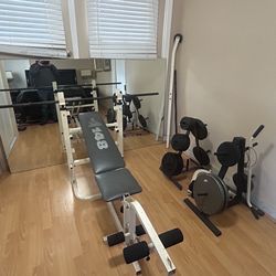 Bench press and weights