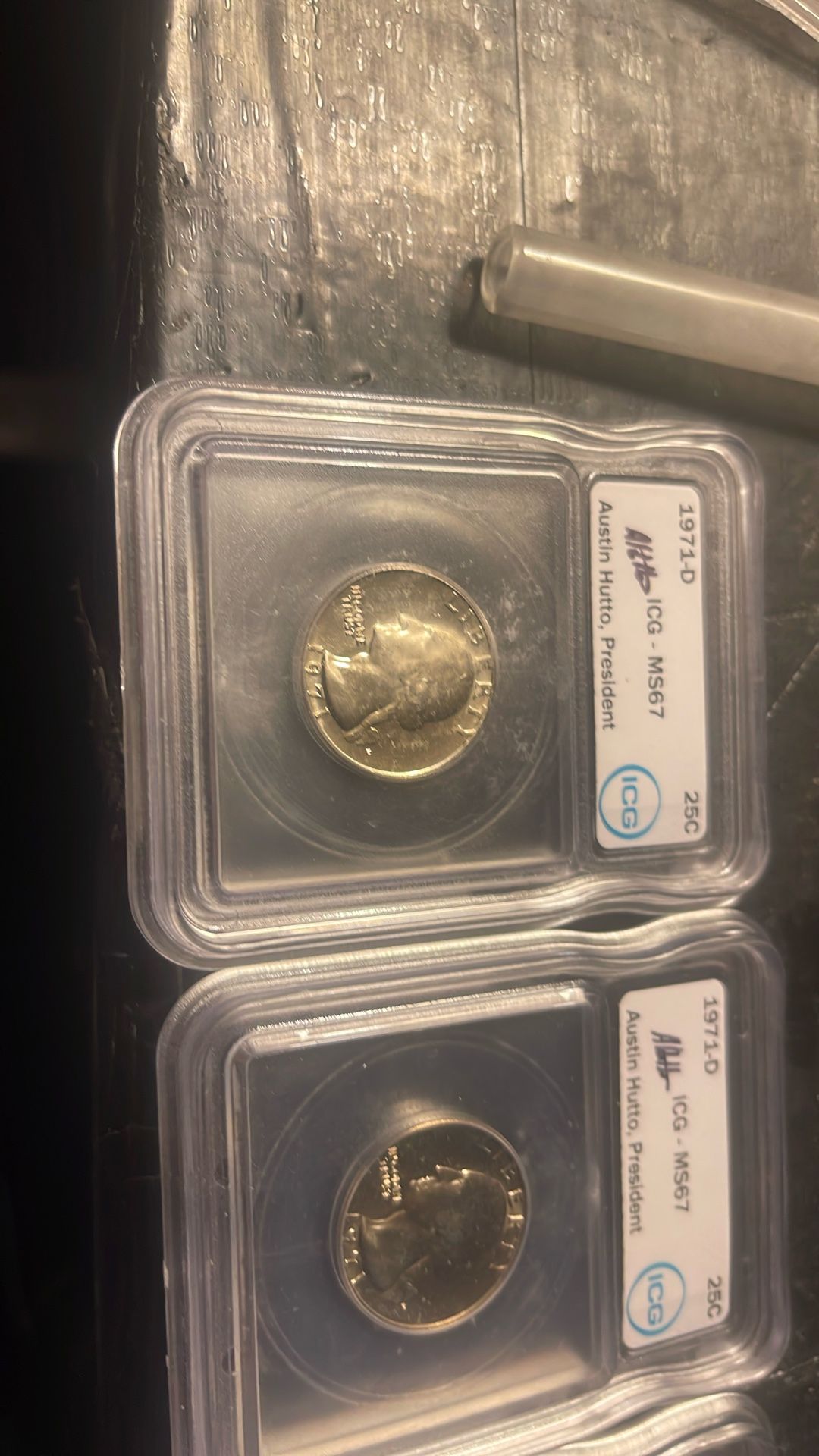 (3) 1971 Washington Quarters Ms67 ICG Graded 