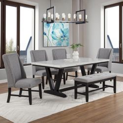 6 PC DINING SET NEW IN BOX. NO CREDIT NEEDED FINANCING AVAILABLE 