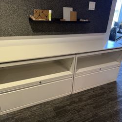 White Cabinet/ Desk Credenza