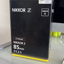 Nikon Z 85mm f1.2 S Brand New 