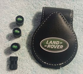 Land rover tire valve caps and sunglasses visor clip