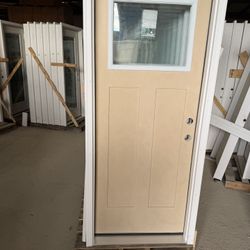 Prehung Clear Craftsman Exterior Fiberglass Doors