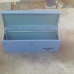 Light Blue Grey Wooden Trunk 