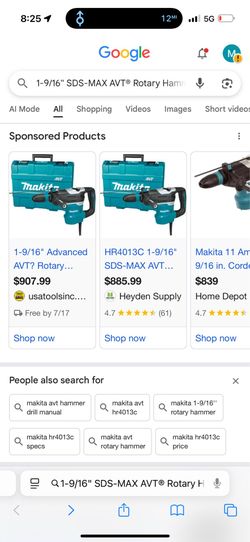Brand new Makita rotary hammer model # HR4013C