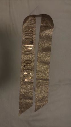 Birthday sash