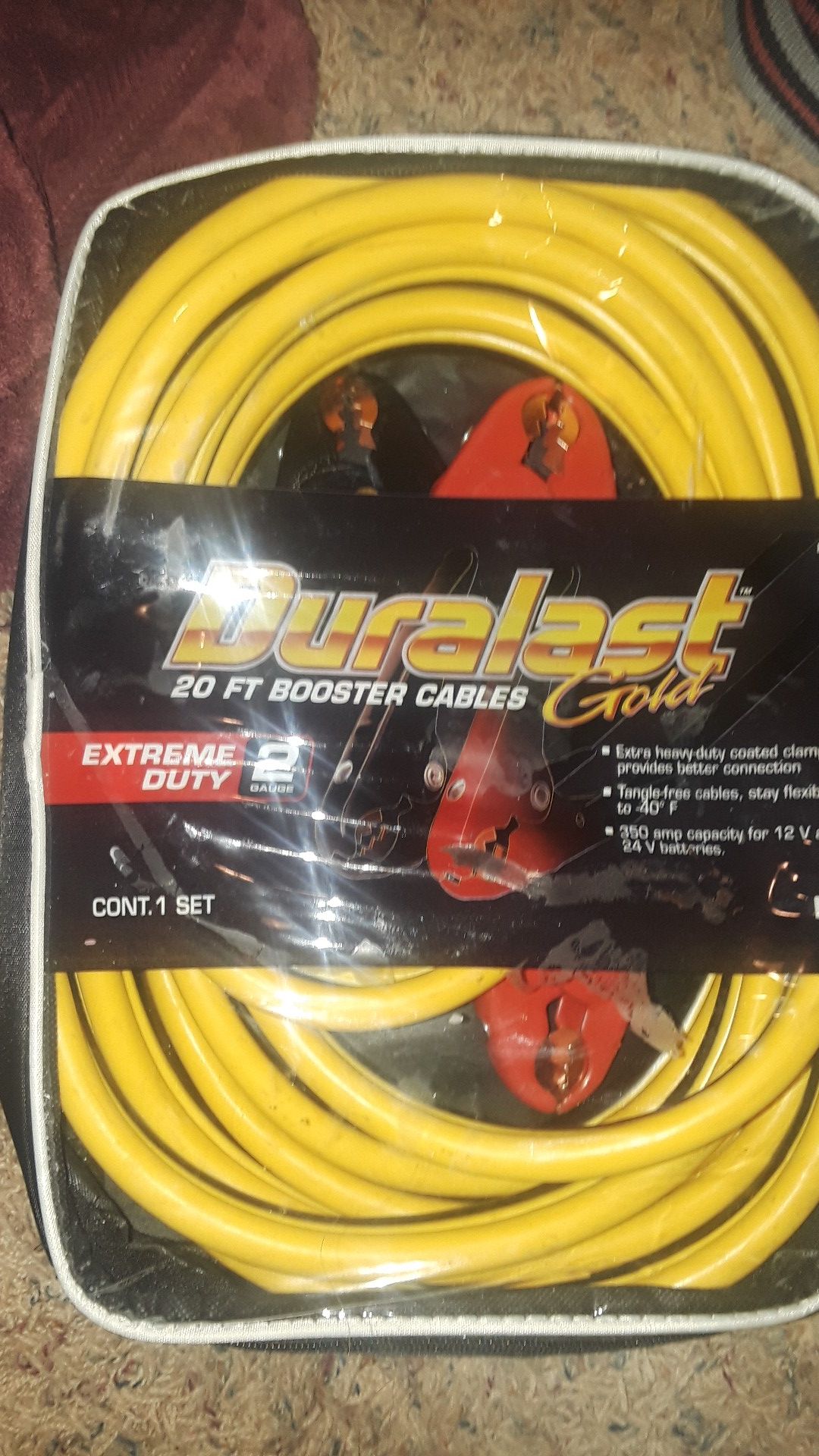 Duralast Gold 20 foot booster cables extreme Duty 2 gauge