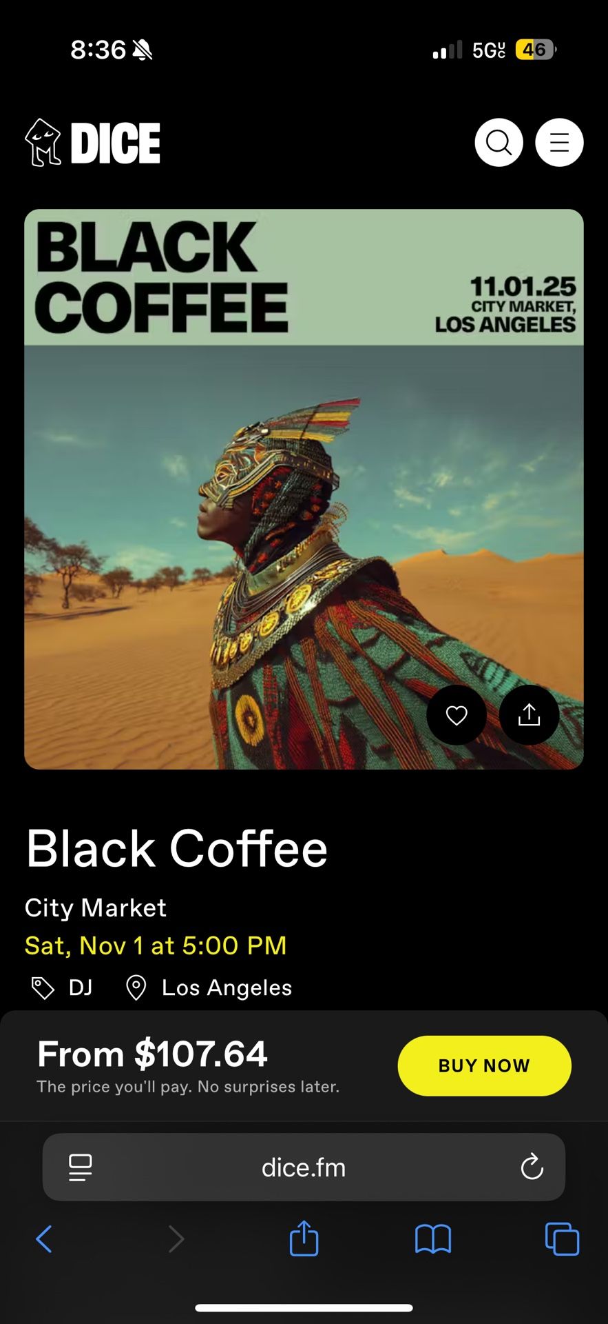 Black Coffee LA Tickets (4)
