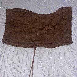 Brown tube top