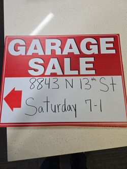 Garage sale Saturday June 13th