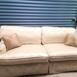 Beautiful Custom Down Sofa & Ottoman