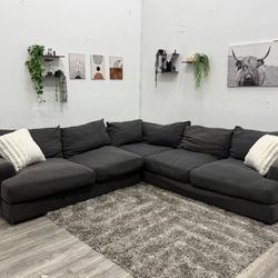 Grey Sectional Couch - Free Delivery 
