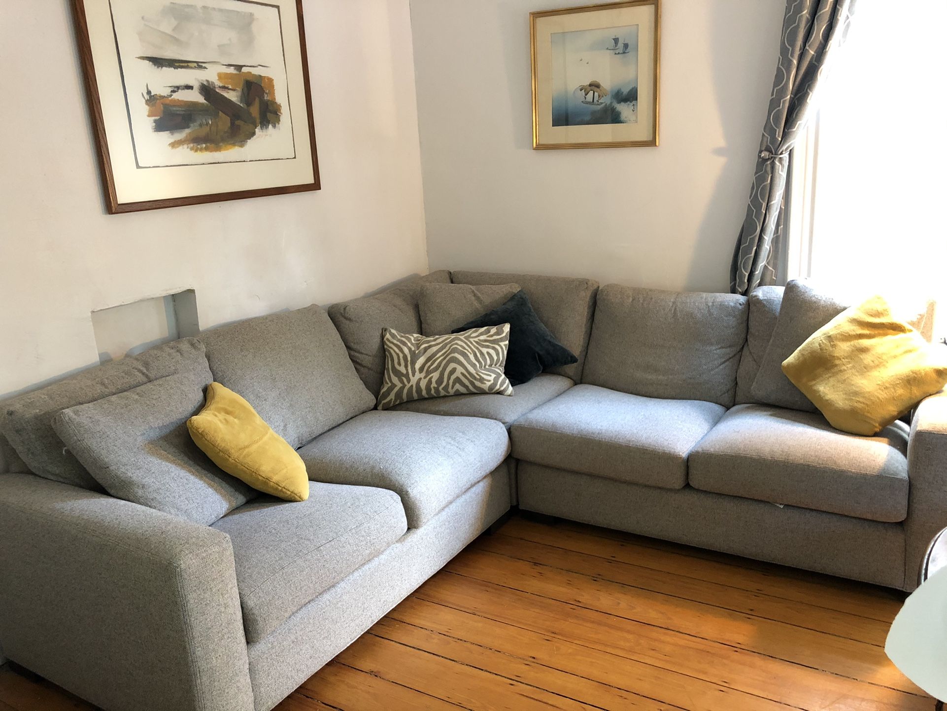Room & Board Three-Piece Metro Sectional 97 x 97”