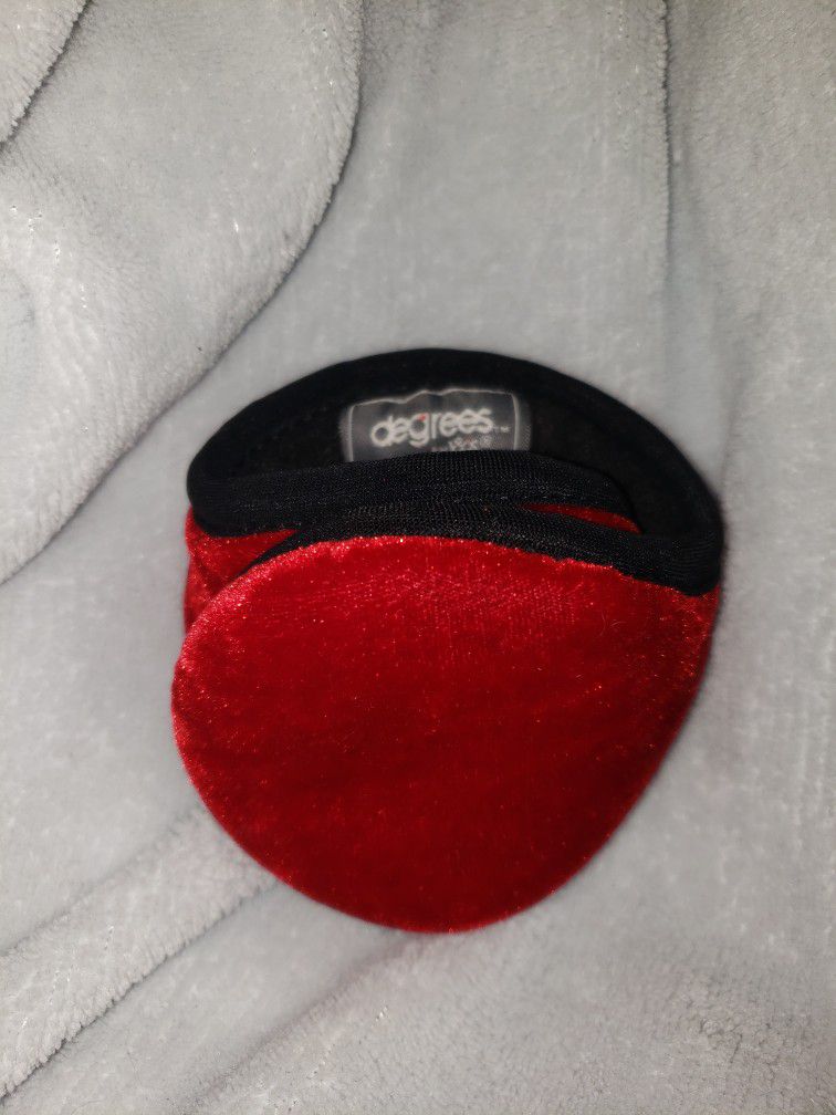 Degrees By 180s Red Velvet Ear Muffs With Pockets