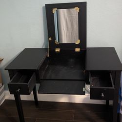 Vanity Desk With Mirror And Stool (Not Pictured)