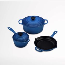 Le Creuset ® Signature 5-Piece Marseille Blue Enameled Cast Iron Cookware Set