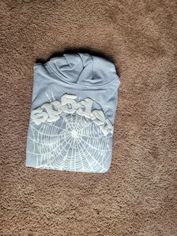 Sp5der OG Web Hoodie Heather Grey White Web Medium Grey Hoodie Pull Over