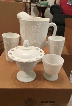 Antique milk glass