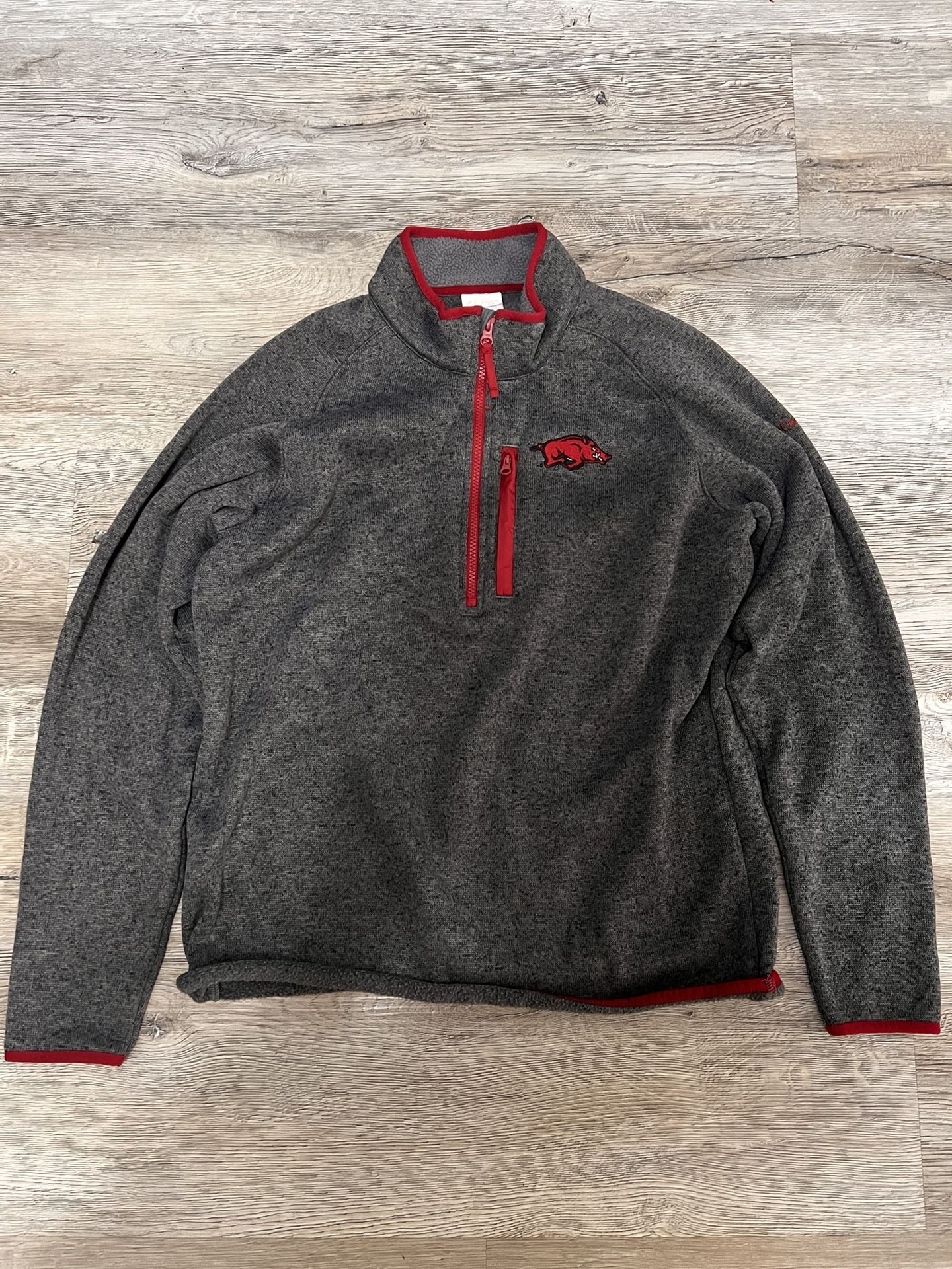 Columbia Grey And Red Sportswear Fleece