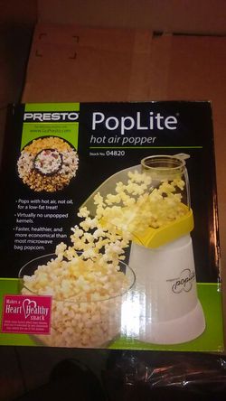 Hot air popper 04820 presto popcorn popper