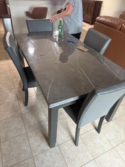 Marble kitchen table