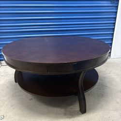 Round Wooden Coffee Table 