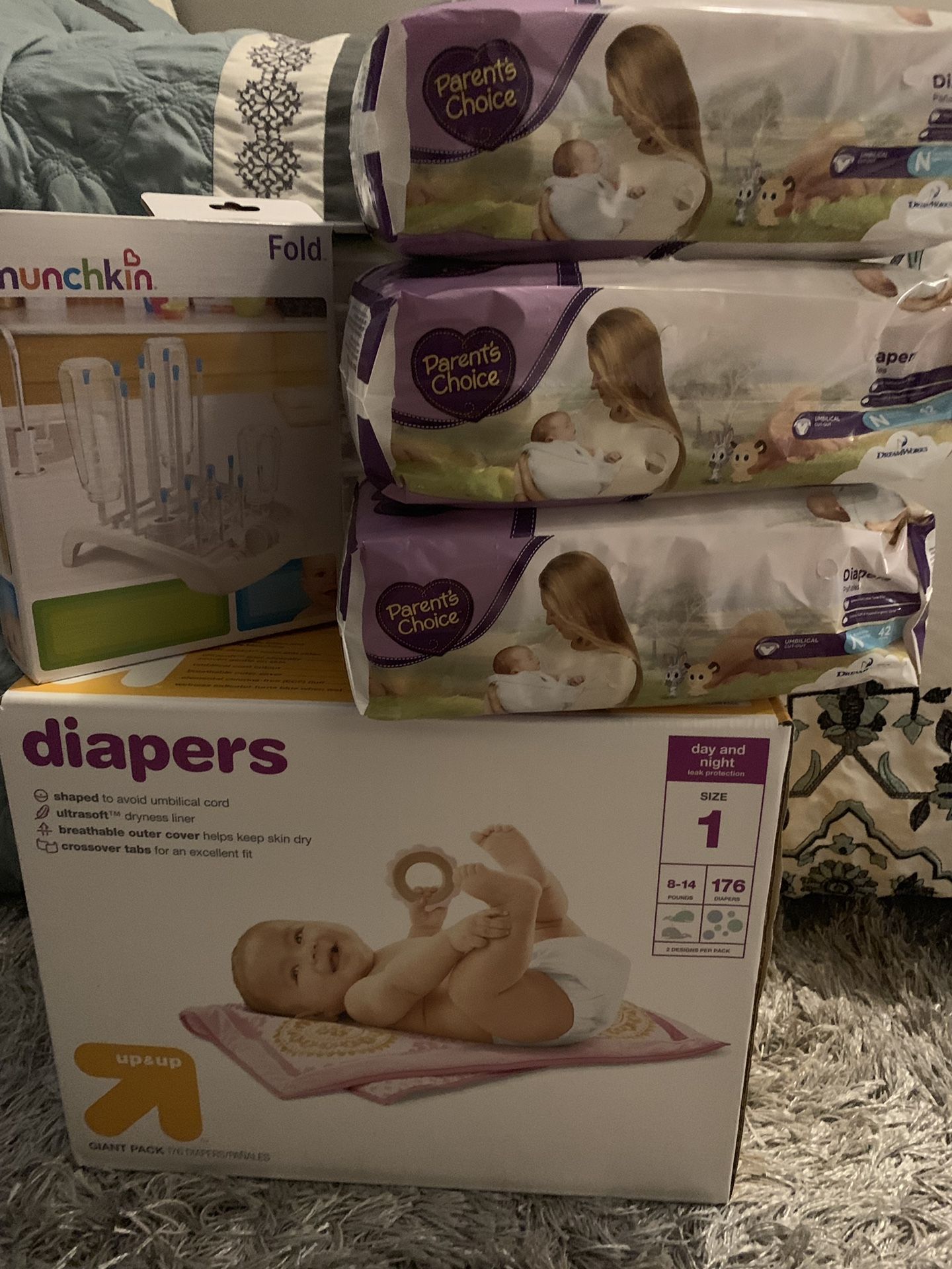 diapers bottle rack