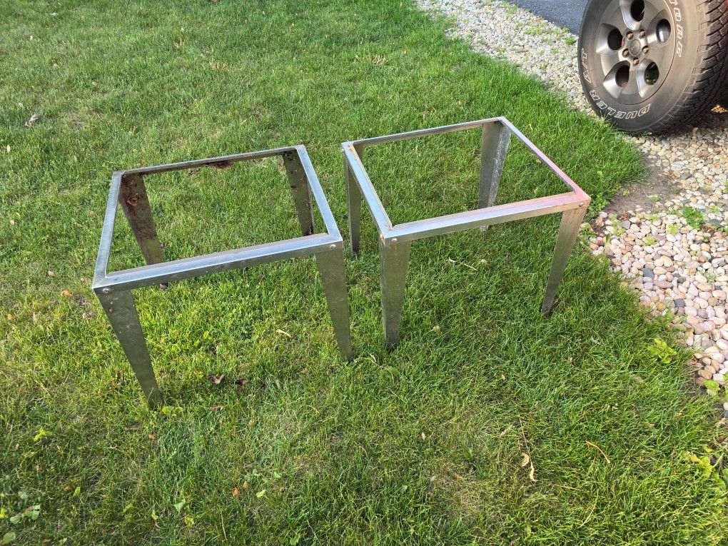 Pair Of Stainless Steel Stands