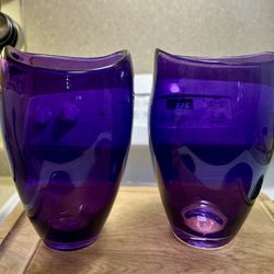 Party Lite Hurricane Vases Candle Holder Set