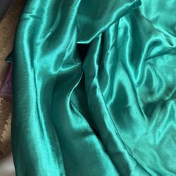 11 Green/Hunter, Green Satin Square Table Cloths (85”x85”) Great For Weddings And Parties!!